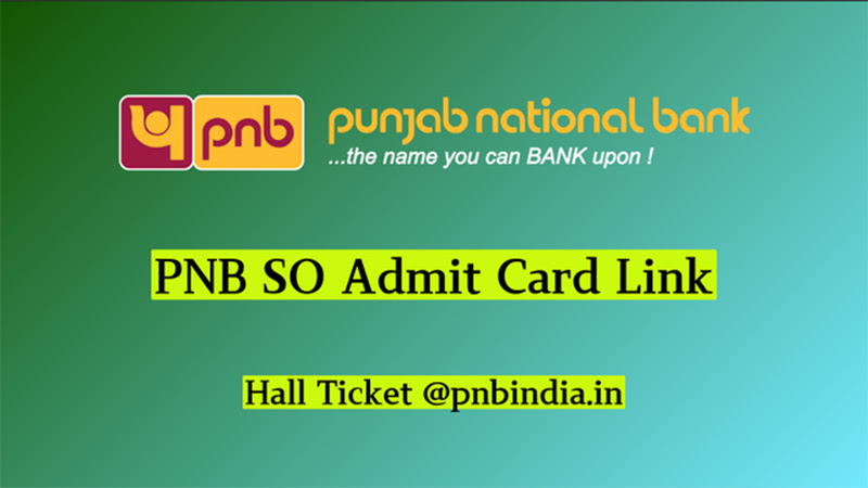PNB SO Admit Card